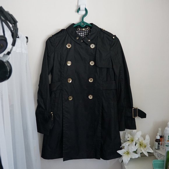 Gucci Double Breasted Short Trench Coat in Black (Size 38 EU) - Picture 1 of 16